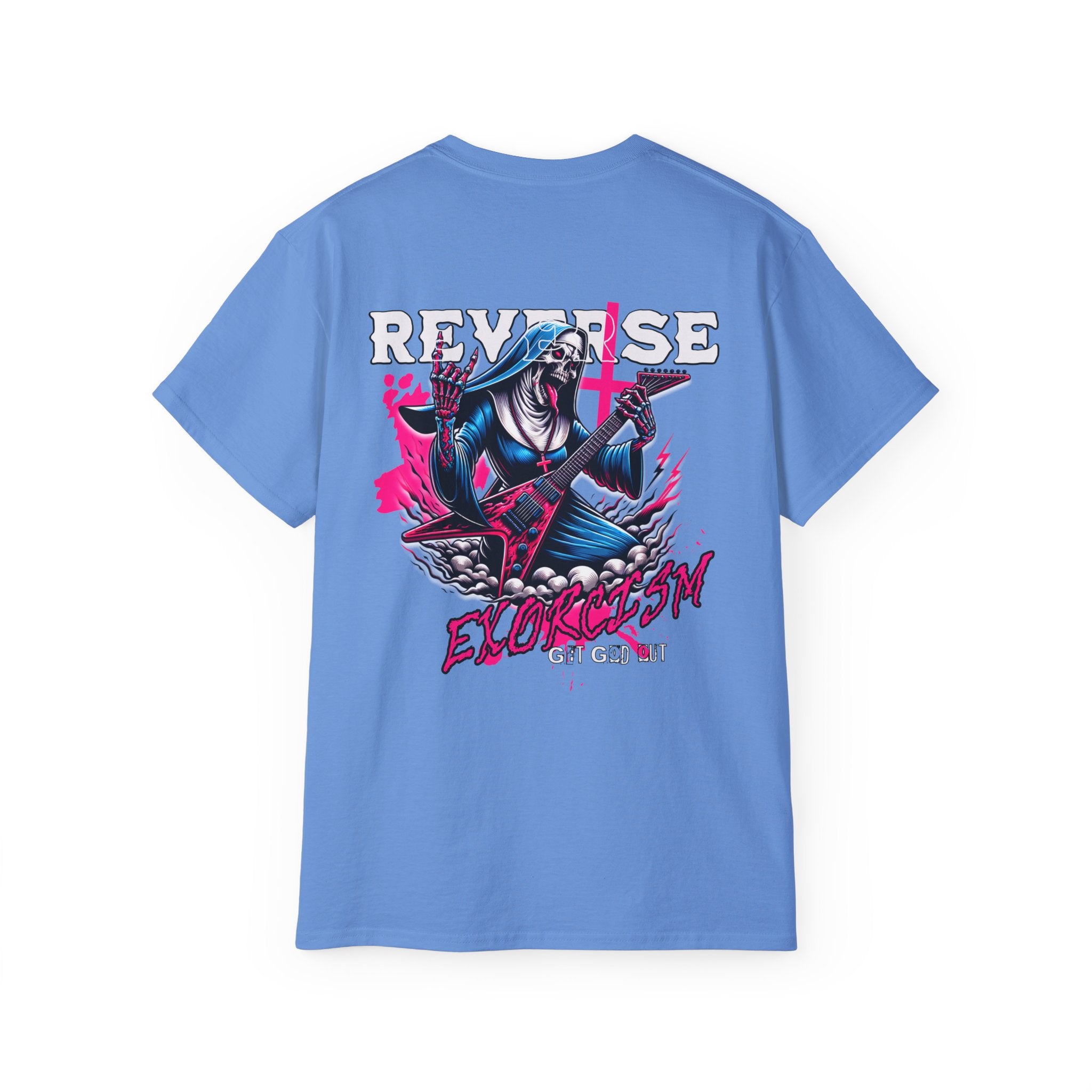 Reverse Exorcism - Unisex Cotton Tee (Back) - Damned Threads